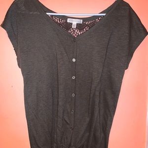 Aéropostale Gray Button up Top